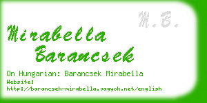 mirabella barancsek business card